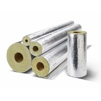 Rockwool 800 WLG 0,035 Rohrisolierung Rohr alukaschiert Rohrschale Steinwolle 22x40-1m