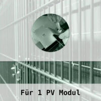 Zaun PV Montagepaket für 1 PV-Modul mit Montagematerial Schwarz M2B Solar Zaun 0% nach §12 Abs. 3 UstG