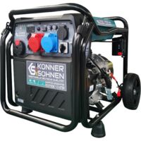 Könner & Söhnen KS 8100iE 1/3 ATSR Inverter-Stromerzeuger 8,5 kW, für Einphasen- (230V) und Dreiphasenbetrieb (400V), Benzin Generator Stromerzeuger mit ATS-Anschlussmöglichkeit