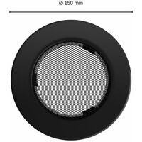 Kratki Lüftungsgitter rund Warmluftgitter Kaltluftgitter Durchmesser 150 mm schwarz