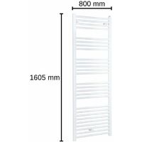 Evenes Bad- und Handtuch-Heizkörper gerade Typ Jessica 1605X800 mm weiß Heizkörper