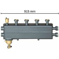Kombi-Heizungsverteiler mit Hydraulischer Weiche Magnetschlammabscheider und Entlüfter 3+1 HK