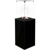 KRATKI Gaskamin PATIO MINI Glas Schwarz Manuell Gasheizgerät 4-8,2 kW