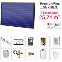 Solarbayer PremiumPlusAL Solarpaket H9 Ziegel Bruttofläche 25,74 m² horizontal