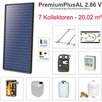 Solarbayer PremiumPlusAL Solarpaket 7 Biber Bruttofläche 20,02 m² vertikal