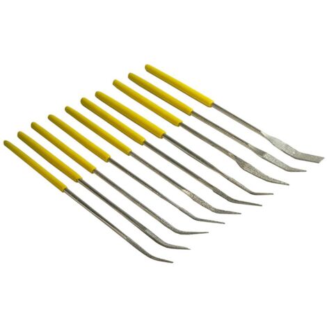 Jeu de 10 riffloirs diamantés - 140 mm. - multirex