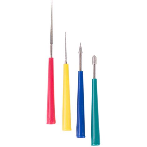 Jeu de 4 alésoirs diamantés - longueur 90 mm. - multirex (1/2)
