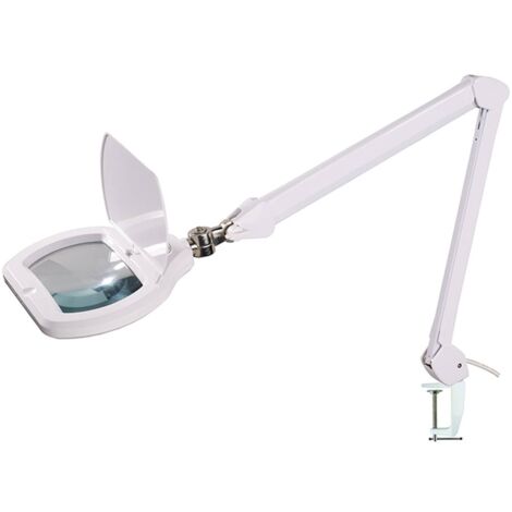 Multirex – Lampe loupe éclairante LED 12W – Lentille 170x105mm – 850 Lumen – Bras articulé 2x400mm – Lumière du jour 6500K