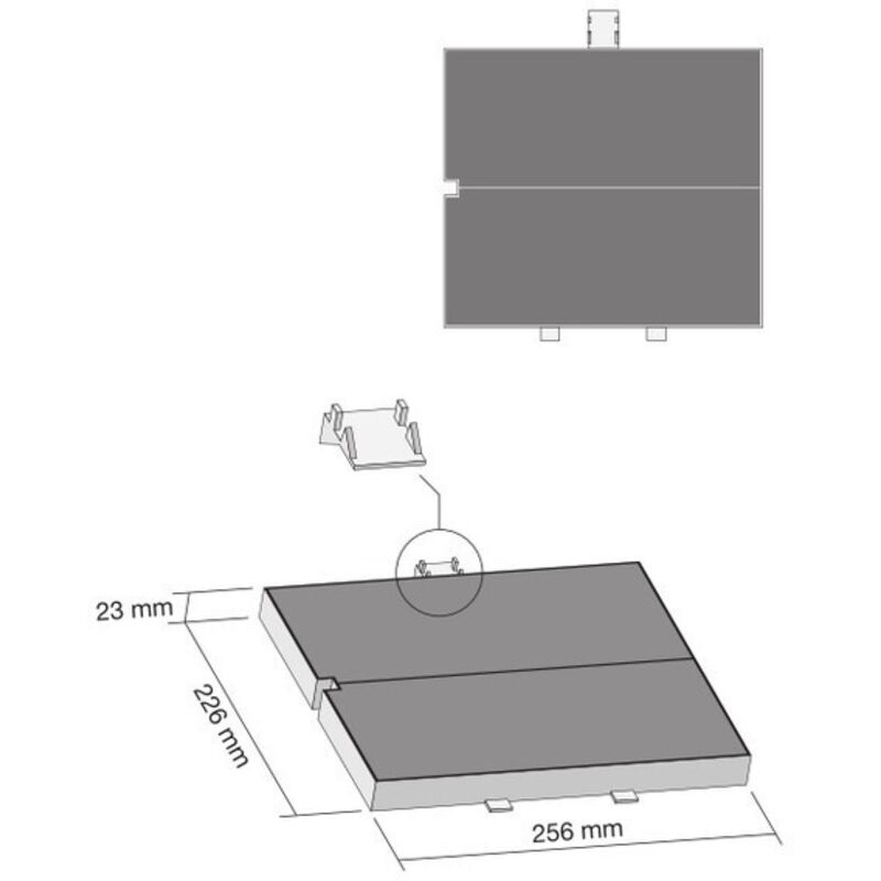 Filtro Carbone Attivo FCH360 Per Cappa ROSIERES, Compatto E Universale - Sostituisci RHD10IN, RHP675IN