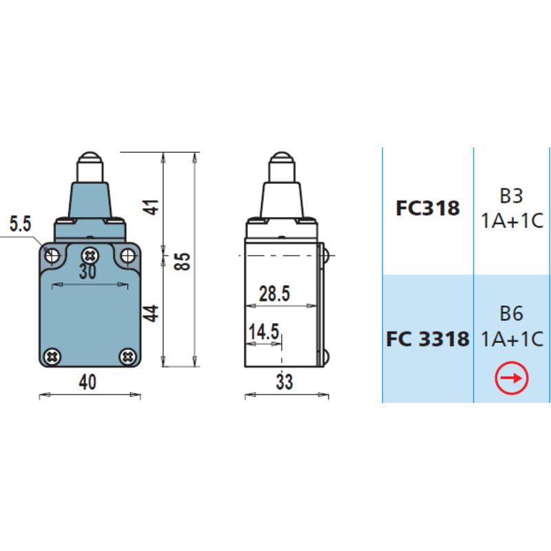 6 interruttori finecorsa ME-8108 regolabili con levetta regolabile, finecorsa NC + NO (DPDT), interruttore limite per frese CNC, interruttore di controllo elettrico e plasma