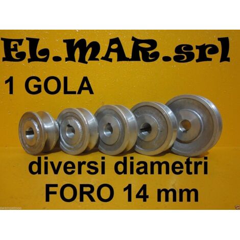 Puleggia Foro 14 mm 1 Gola Sez. A Alluminio  88 mm