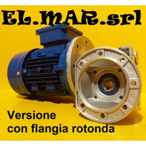 HP 0,5 KW 0,37 Motoriduttore Vite Senza Fine Trifase Con Flangia Rotonda - 93 Giri
