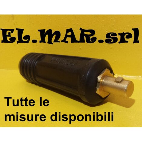 Spina Volante x Cavo Saldatrice Professionale Connettore Maschio per Saldare  95 mm