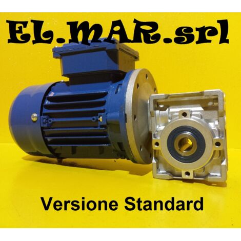 0,25 KW 0,18 Motoriduttore Vite Senza Fine Trifase 93 Giri - Senza Accessori