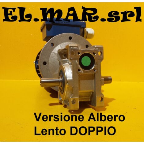 0,25 KW 0,18 Motoriduttore Vite Senza Fine Trifase Albero Maschio Doppio - 70 Giri