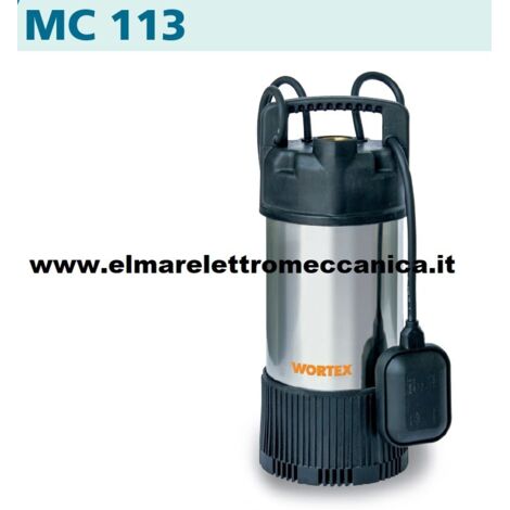 1,5 HP Wortex MC113 Elettropompa Sommersa Multistadio kw 1,1 Pompa Monofase