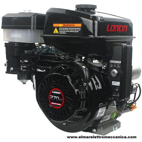 9 HP Avviamento Elettrico LONCIN G270 FL Motore Benzina Albero Conico 23 mm