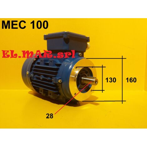 4 HP 3 KW Mec 100 1400 Giri Motore Alta coppia Monofase 4 Poli con disgiuntore B14 Flangiato