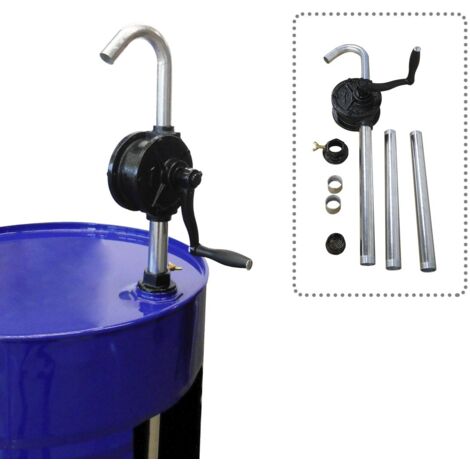 Pompa Manuale Rotativa 25 lt/min in GHISA Olio Gasolio x Fusto