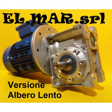 HP 1,5 KW 1,1 Motoriduttore Vite Senza Fine Trifase  Albero Maschio  - 23 Giri