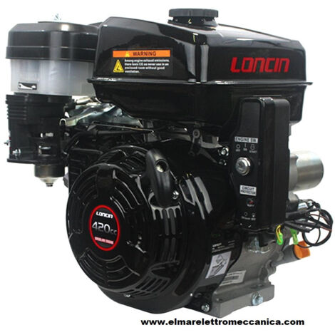 14 HP LONCIN G420 FDL Avv. Elettrico Motore Benzina Albero Conico 23 mm