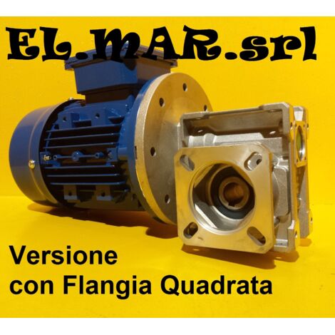 0,25 KW 0,18 Motoriduttore Vite Senza Fine Trifase Con Flangia Quadrata - 28 Giri