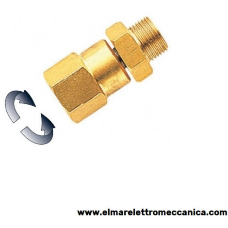 3/8" M x 3/8" F giunto ottone girevole idropulitrice