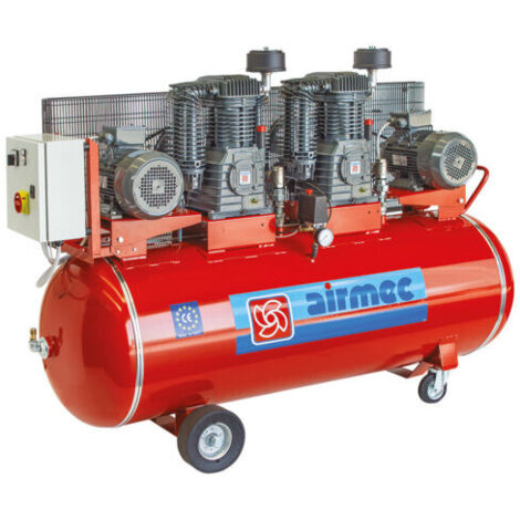 AIRMEC CR 555 TANDEM 5,5+5,5 HP 1454 LT/min 500 LITRI Compressore Aria TRIFASE (1/3)