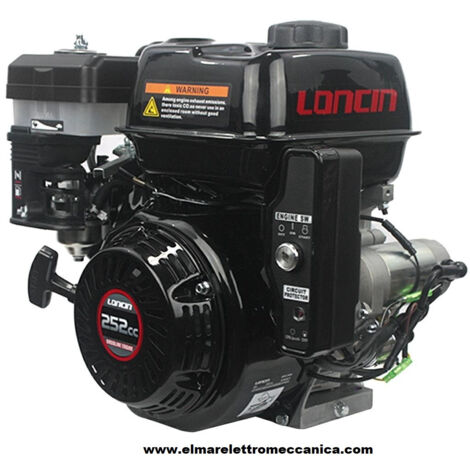 8 HP LONCIN G252 FL AVV elettrico Motore Benzina Albero Conico 23 mm Lombardini