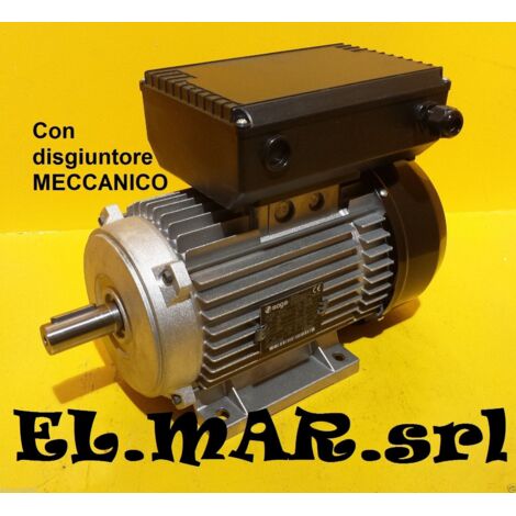 Motore Monofase Alta Coppia 1400 Giri con disgiuntore meccanico  HP 2 KW 1,5