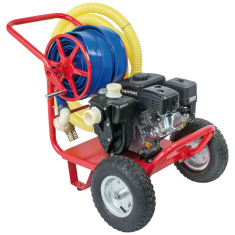 AIRMEC LH2-T MOTOPOMPA con carrello e tubo MOTORE LONCIN 6,5 HP BENZINA