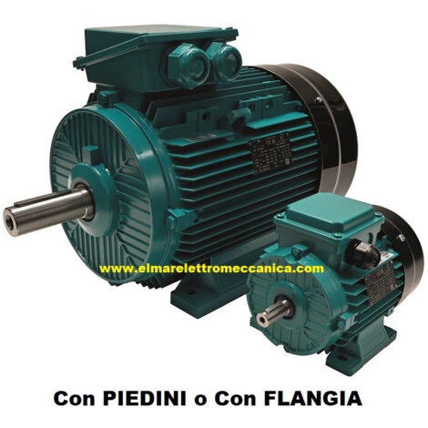 HP 0,75 KW 0,55 Mec 80 1400 Giri Motore Elettrico Trifase iE1 iE3 4 Poli  B14 Flangiato - IE1 - Efficienza Standard