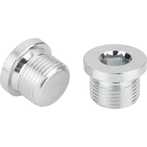 TAPPO ACCIAIO ZINCATO DIN 908 1/8" 1/4" 3/8" 1/2" 3/4"  1/8"