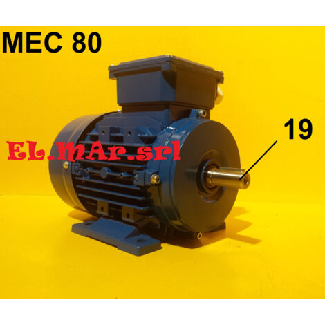 HP 0,75 KW 0,55 Mec 80 1400 Giri Motore Elettrico Trifase iE1 iE3 4 Poli B3 con piedini - IE3 - Efficienza Premium