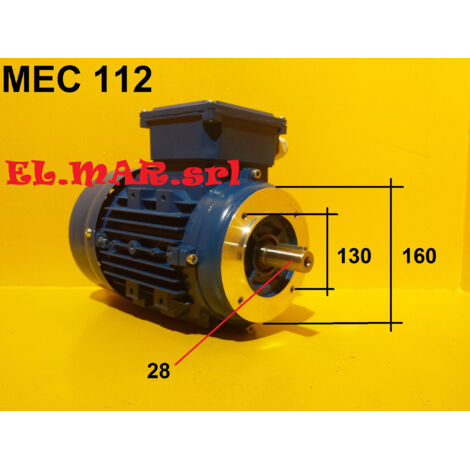 HP 5,5 KW 4 Mec 112 2800 Giri Motore Elettrico Trifase 400 V 2 Poli IE1 IE3 IE4 B14 Flangiato - IE3 - Efficienza Premium