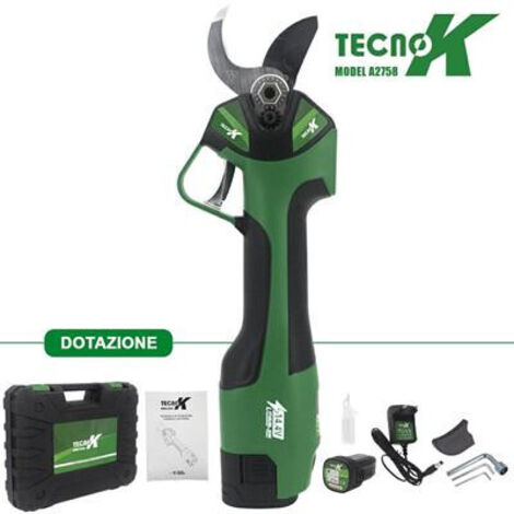 TEKNOK Forbice a batteria taglio 32 mm 14,4 V 1,5 Ah