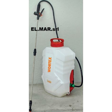 Pompa a Spalla Elettrica 18V batteria al LITIO 2,2 Ah 16 litri irrorazione 4 BAR Wortex SW18-16L