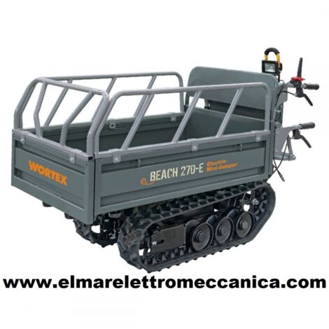 Wortex BEACH Carriola Elettrica 450 Kg a Batteria Cingolata Motocarriola