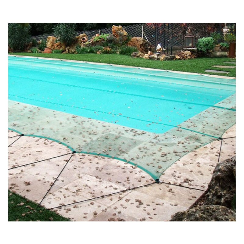 Filet à feuilles pour piscines enterrées et hors sol, couverture  rectangulaire pour feuilles de piscine peut facilement nettoyer les  feuilles et les