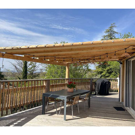Direct Filet – Toile d'ombrage pergola 6x3 m perméable – PEHD anti-UV – Œillets renforcés tous les 25 cm – Résiste aux rafales jusqu'à 100 km/h