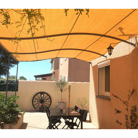 Direct Filet – Toile d'ombrage perméable 3x3 m – Résistante au vent jusqu'à 100 km/h – Protection anti-UV – Taux d'ombrage 70 à 93%