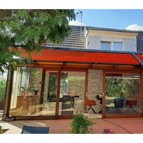 Direct Filet – Toile d'ombrage pergola 3x3 m perméable – Tissu PEHD 230 g/m² – Résistance au vent – Taux d'ombrage 70 à 93%