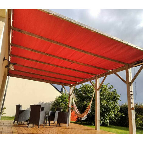 Direct Filet – Toile d'ombrage pergola 4x3 m perméable – Œillets métalliques – Taux d'ombrage 70-93% – Résistance au vent jusqu'à 100 km/h
