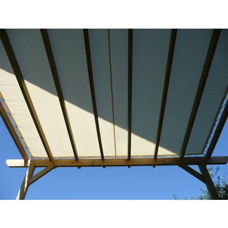 Toile d'ombrage imperméable de 3x3m à tendre sur structure pergola | Terracotta