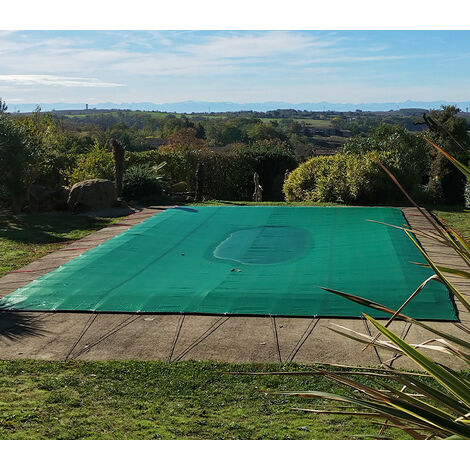 Direct Filet – Bâche d'hivernage pour piscine 4.50 x 8.50 m – Œillets tous les 50 cm – Perméable et anti-UV – Protection optimale contre débris (1/4)