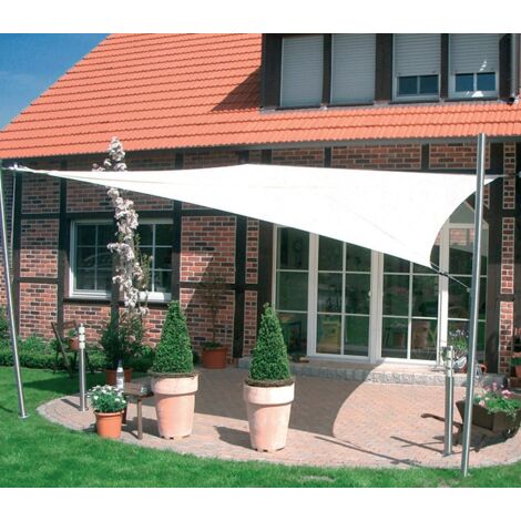 Voile d'ombrage rectangulaire 6x4m imperméable à suspendre Couleur: Anthracite (1/5)