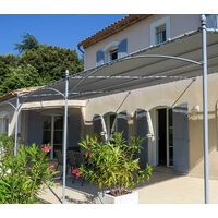 Direct Filet – Toile d'ombrage perméable 4x4 m – Résistance au vent jusqu'à 100 km/h – Installation sur pergola – Protection anti-UV – Taux d'ombrage 70 à 93%