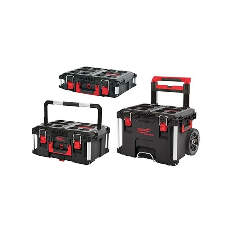 Milwaukee Packout KIT 3 - Trolley cassetta porta attrezzi +