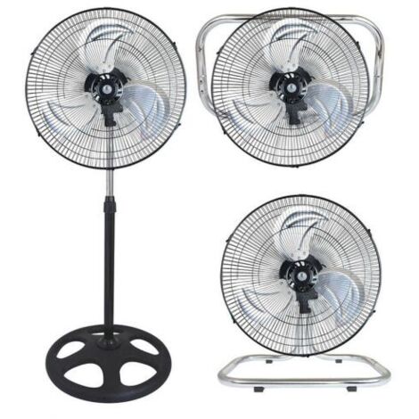 VINCO MOD.70718 Ventilatore A Pantana 90W Da Parete e Da Appoggio 3 Modalità - Oscillazione Automatica