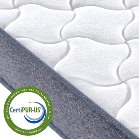 DEWINNER Matelas à ressorts 160x200cm+Sommier, Matelas Ressorts Ensachés Hybrid,Sommier Tapissier avec housse de protection（160x200 Sommier+Matelas, Épais 20cm）